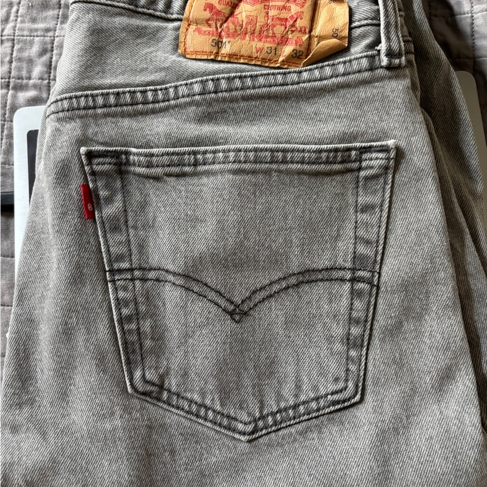 Levi's Gray Relaxed Jeans with Vintage Appeal 501 mens